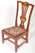 19TH CENTURY GEORGE III OAK CHIPPENDALE NURSING CHAIR