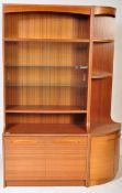 MID CENTURY TEAK WOOD UPRIGHT MODULAR WALL UNIT CABINET