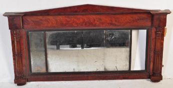 VICTORIAN 19TH CENTURY OVERMANTEL TRIPTYCH MIRROR