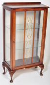 1940S QUEEN ANNE STYLE WALNUT DISPLAY CABINET