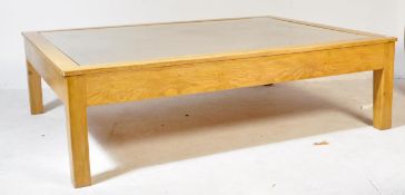 LARGE CONTEMPORARY OAK GLAZED COFFEE TABLE