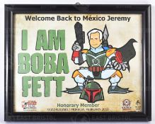 ESTATE OF JEREMY BULLOCH - STAR WARS - AWARD PLAQUE