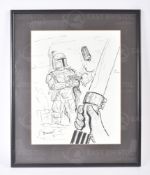 ESTATE OF JEREMY BULLOCH - STAR WARS - ARTWORK DRAWING