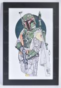 ESTATE OF JEREMY BULLOCH - STAR WARS - BOBA FETT ARTWORK