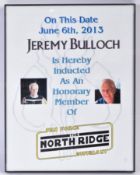 ESTATE OF JEREMY BULLOCH - STAR WARS - AWARD PLAQUE
