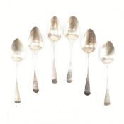 SET OF SIX GEORGIAN SILVER HALLMARKED TEASPOONS