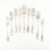 ASSORTMENT OF GEORGIAN HALLMARKED FIDDLE PATTERN FORKS