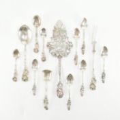 800 SILVER FLORAL HANDLED CUTLERY