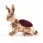 925 SILVER COPPER TONE HARE PIN CUSHION