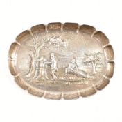 GEORGIAN HALLMARKED SILVER FARMING INTEREST TRINKET DISH