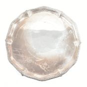 GEORGIAN HALLMARKED SILVER FOOTED SALVER