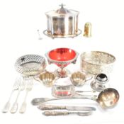 COLLECTION OF SILVER & WHITE METAL PLATED WARES