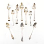 ASSORTMENT OF GEORGIAN & LATER SILVER HALLMARKED TEASPOONS