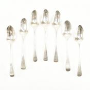 COLLECTION OF SEVEN GEORGE III TEA SPOONS