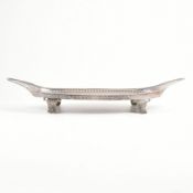 ANTIQUE OLD SHEFFIELD PLATE & WOOD PLATTER TRAY