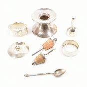 COLLECTION OF SILVER & WHITE METAL WARE
