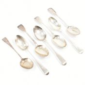 SIX GEORGIAN HALLMARKED SILVER TEA SPOONS