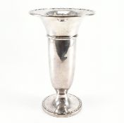HALLMARKED SILVER VASE