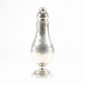 LATE EDWARDIAN SILVER HALLMARKED PEPPER SHAKER