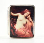 STERLING SILVER & ENAMEL PILL BOX