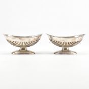 PAIR OF VICTORIAN SILVER HALLMARKED SALT CELLARS