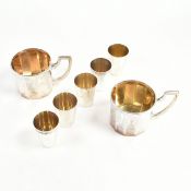 COLLECTION OF 800 SILVER DRINKING VESSELS