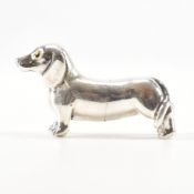 SILVER DACHSHUND DOG FIGURINE