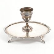 OLD SHEFFIELD PLATE SALVER & EGG CUP