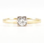 HALLMARKED 18CT GOLD & DIAMOND SOLITAIRE RING