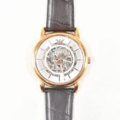 EMPORIO ARMANI MECCANICO EXPOSED MOVEMENT WRIST WATCH