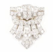 FRENCH ART DECO 18CT GOLD & DIAMOND DRESS CLIP