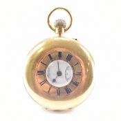 HALLMARKED 18CT GOLD HALF HUNTER J.W.BENSON POCKET WATCH