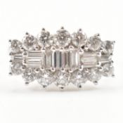 HALLMARKED 18CT GOLD & DIAMOND CLUSTER RING