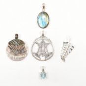 COLLECTION OF ASSORTED 925 SILVER NECKLACE PENDANTS