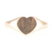 HALLMARKED 9CT GOLD HEART SIGNET RING