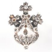 GEORGIAN ROSE CUT DIAMOND GIARDINETTO BROOCH