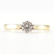 HALLMARKED 18CT GOLD & DIAMOND SOLITAIRE RING