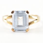 VINTAGE 18CT GOLD & BLUE STONE DRESS RING