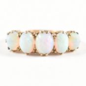 VINTAGE 18CT GOLD & OPAL FIVE STONE RING