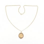 HALLMARKED 9CT GOLD & VICTORIAN HALF SOVEREIGN NECKLACE