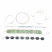 COLLECTION OF ASSORTED STERLING SILVER BRACELETS