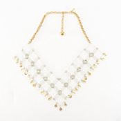 VENDOME GOLD TONE & LACE EFFECT COLLAR NECKLACE