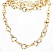 20+ YELLOW METAL NECKLACE CHAINS