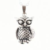 925 SILVER OWL PENDANT & NECKLACE CHAIN
