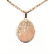 HALLMARKED 9CT GOLD LOCKET ON CHAIN NECKLACE