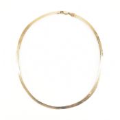 VINTAGE 9CT GOLD FLAT LINK COLLAR NECKLACE
