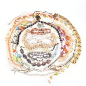 COLLECTION OF ASSORTED COSTUME JEWELLERY NECKLACES