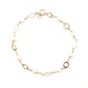 HALLMARKED 9CT GOLD & CULTURED BRACELET