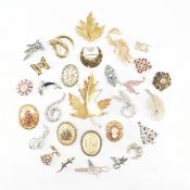 COLLECTION OF ASSORTED VINTAGE & LATER COSTUME BROOCH PINS
