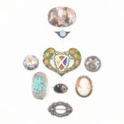 COLLECTION OF ASSORTED SILVER BROOCH PINS